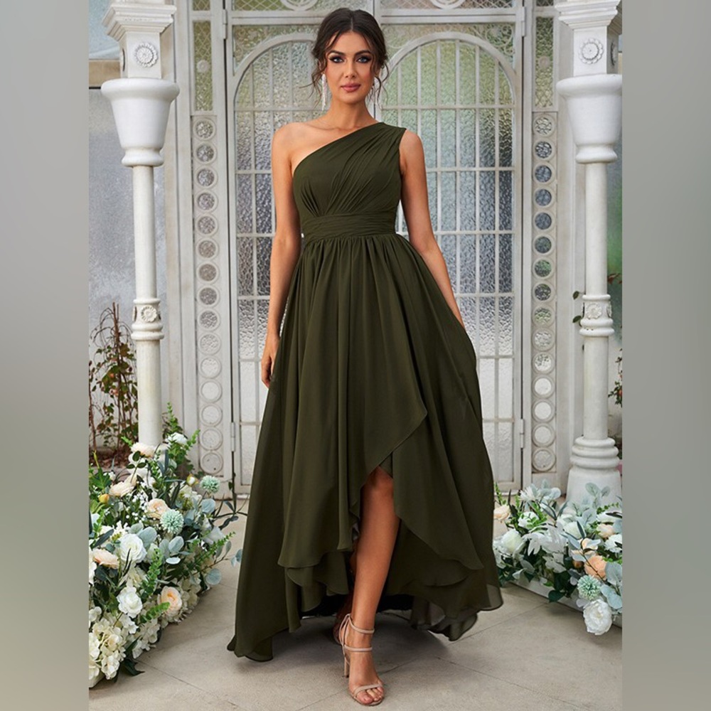 Hebeos Olive green bridesmaid dress 16W
